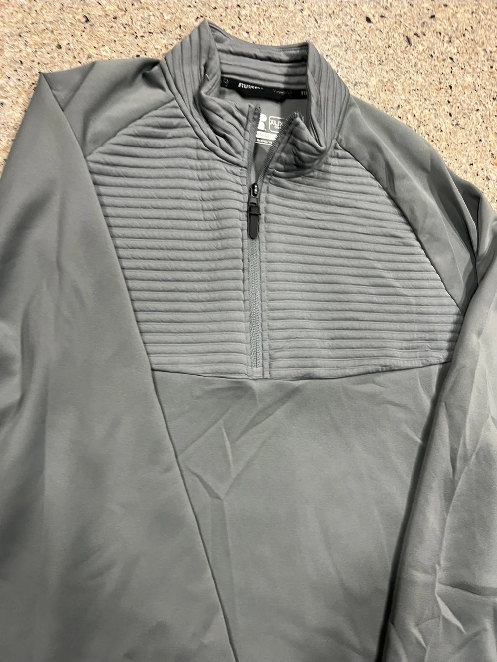 Men's Half-Zip Performance Pullover Jacket - Gray Russell training fit XL z24